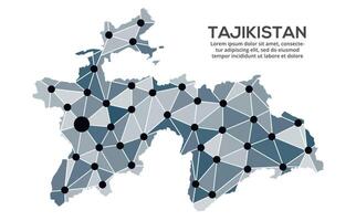 Communication network map. image of a low poly global map with city lights. Map in the form of lines and dots vector