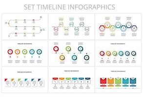 Set creative of graph, diagram with steps, options, parts or processes. business template for presentation vector