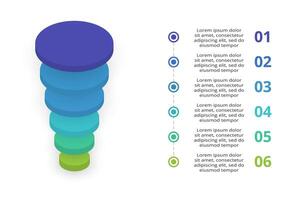 Creative concept for infographic with 6 steps, options, parts or processes. Business data visualization. vector