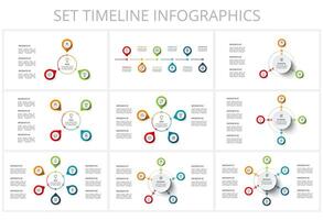 Set creative of graph, diagram with steps, options, parts or processes. business template for presentation vector