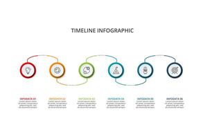 Creative concept for infographic with 6 steps, options, parts or processes. Business data visualization. vector