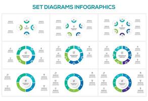 Diagram with elements, infographic template for web, business, presentations, illustration vector