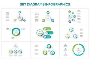 Diagram with elements, infographic template for web, business, presentations, illustration vector