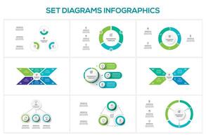 Diagram with elements, infographic template for web, business, presentations, illustration vector