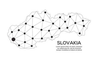 Communication network map. image of a low poly global map with city lights. Map in the form of lines and dots vector