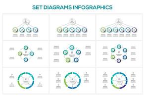 Diagram with elements, infographic template for web, business, presentations, illustration vector