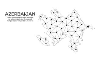 Communication network map. image of a low poly global map with city lights. Map in the form of lines and dots vector