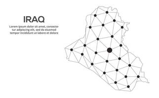 Communication network map. image of a low poly global map with city lights. Map in the form of lines and dots vector