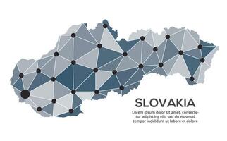 Communication network map. image of a low poly global map with city lights. Map in the form of lines and dots vector