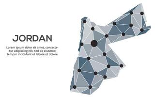 Communication network map. image of a low poly global map with city lights. Map in the form of lines and dots vector