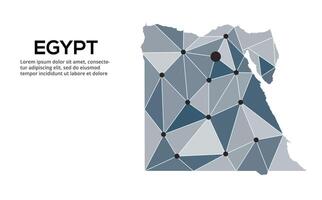 Communication network map. image of a low poly global map with city lights. Map in the form of lines and dots vector
