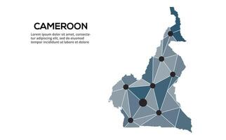 Communication network map. image of a low poly global map with city lights. Map in the form of lines and dots vector