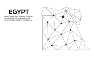 Communication network map. image of a low poly global map with city lights. Map in the form of lines and dots vector