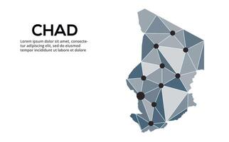 Communication network map. image of a low poly global map with city lights. Map in the form of lines and dots vector