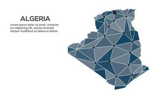 Communication network map. image of a low poly global map with city lights. Map in the form of lines and dots vector