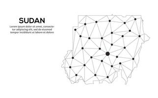 Communication network map. image of a low poly global map with city lights. Map in the form of lines and dots vector