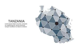 Communication network map. image of a low poly global map with city lights. Map in the form of lines and dots vector