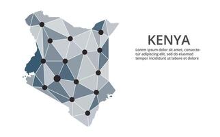 Communication network map. image of a low poly global map with city lights. Map in the form of lines and dots vector