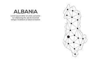 Communication network map. image of a low poly global map with city lights. Map in the form of lines and dots vector