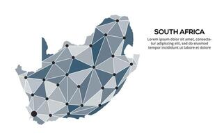 Communication network map. image of a low poly global map with city lights. Map in the form of lines and dots vector