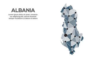 Communication network map. image of a low poly global map with city lights. Map in the form of lines and dots vector