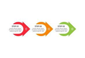 Creative concept for infographic with 3 steps, options, parts or processes. Business data visualization. vector