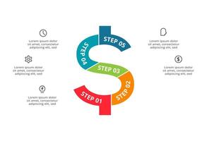 Creative concept for infographic with 5 steps, options, parts or processes. Business data visualization. vector