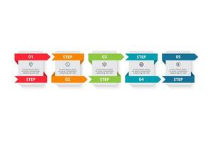 Creative concept for infographic with 5 steps, options, parts or processes. Business data visualization. vector