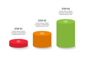 Creative concept for infographic with 3 steps, options, parts or processes. Business data visualization. vector