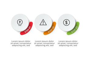 Creative concept for infographic with 3 steps, options, parts or processes. Business data visualization. vector