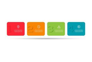 Creative concept for infographic with 4 steps, options, parts or processes. Business data visualization. vector
