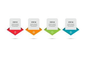 Creative concept for infographic with 4 steps, options, parts or processes. Business data visualization. vector