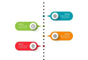 Creative concept for infographic with 4 steps, options, parts or processes. Business data visualization. vector