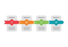 Creative concept for infographic with 4 steps, options, parts or processes. Business data visualization. vector