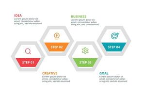 Creative concept for infographic with 4 steps, options, parts or processes. Business data visualization. vector