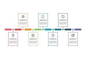 Creative concept for infographic with 7 steps, options, parts or processes. Business data visualization. vector