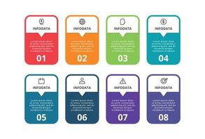 Creative concept for infographic with 8 steps, options, parts or processes. Business data visualization. vector