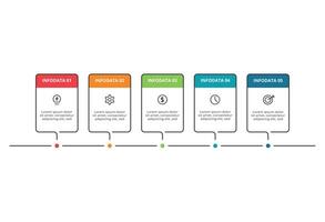 Creative concept for infographic with 5 steps, options, parts or processes. Business data visualization. vector