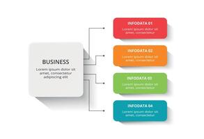Creative concept for infographic with 4 steps, options, parts or processes. Business data visualization. vector