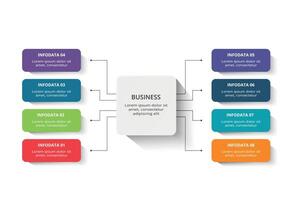 Creative concept for infographic with 8 steps, options, parts or processes. Business data visualization. vector