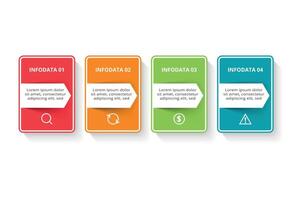 Creative concept for infographic with 4 steps, options, parts or processes. Business data visualization. vector