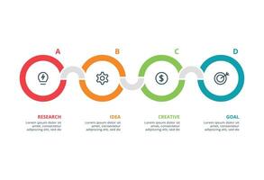 Creative concept for infographic with 4 steps, options, parts or processes. Business data visualization. vector