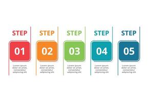 Creative concept for infographic with 5 steps, options, parts or processes. Business data visualization. vector