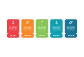 Creative concept for infographic with 5 steps, options, parts or processes. Business data visualization. vector