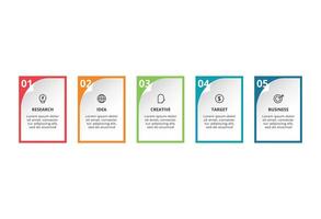 Creative concept for infographic with 5 steps, options, parts or processes. Business data visualization. vector