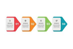 Creative concept for infographic with 4 steps, options, parts or processes. Business data visualization. vector