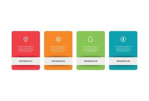Creative concept for infographic with 4 steps, options, parts or processes. Business data visualization. vector