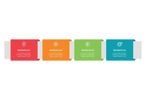 Creative concept for infographic with 4 steps, options, parts or processes. Business data visualization. vector