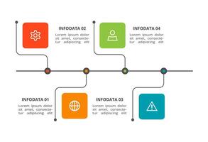 Creative concept for infographic with 4 steps, options, parts or processes. Business data visualization. vector