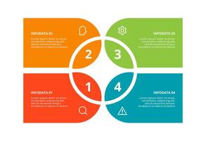 Creative concept for infographic with 4 steps, options, parts or processes. Business data visualization. vector